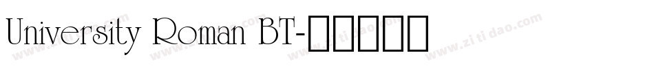 University Roman BT字体转换